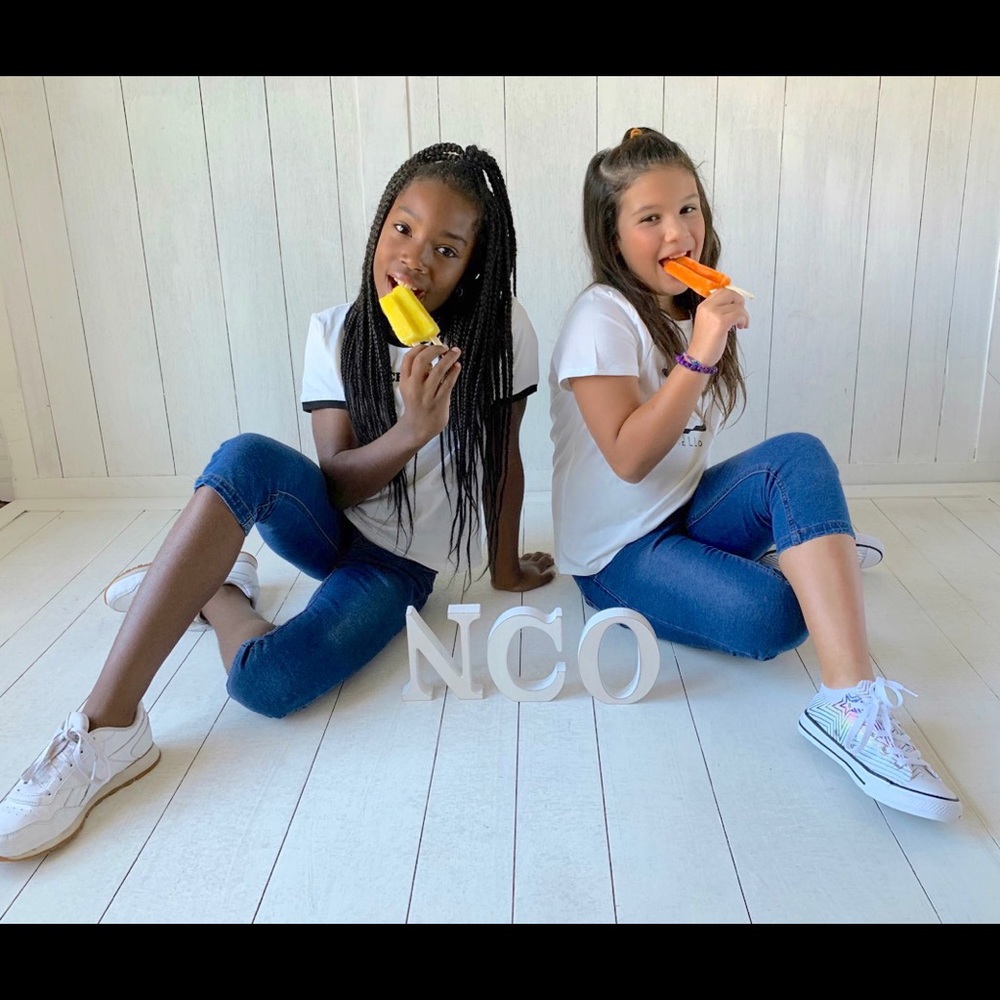 NCO Girls Kid Denim Blue Jeggings Capri